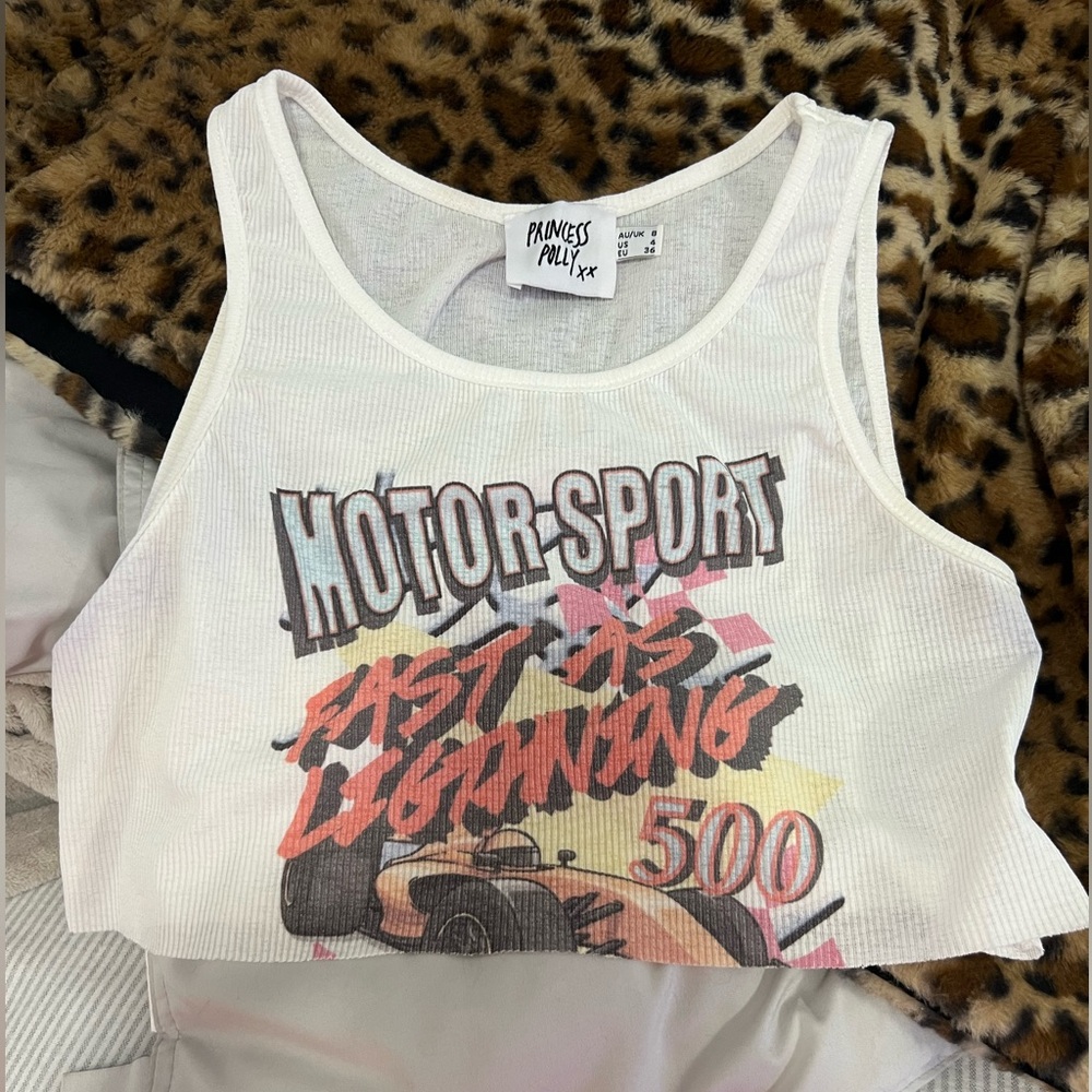 Princess Polly Racing Crop Top